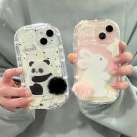 {Taoyitao Case} 3D การ์ตูนหางขนสัตว์นุ่มเคสโทรศัพท์โปร่งใสสำหรับ VIVO V25E V23 Pro V21 Y02S Y16 Y35 Y22 Y21 Y21S Y31 Y51 Y72 5กรัม Y30 Y11S Y20i