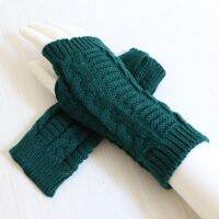 1 Pair Gloves Embroidered Fashion Fingerless Glove Womens Knit long hand warm glove