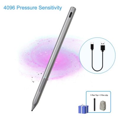 ปากกาสไตลัสพื้นผิวสำหรับ Microsoft Surface Pro 9 8 7 6 5 4สมุดแล็ปท็อป3X3สำหรับแจ็คเชื่อมต่อแรงดัน1024/4096ดินสอแม่เหล็ก