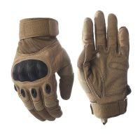 Super Fiber Leather Shell Hard Shell ถุงมือยุทธวิธี Men S Riding Protection Anti Cutting Fitness Training Army Military Gloves
