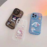 เคสมือจับสำหรับโทรศัพท์มือถือเลนส์สำหรับ iPhone 14 13 12 Pro Max Plus 11กล้องตุ๊กตาสุนัข Cinnamoroll HelloKitty Kuromi ป้องกันแบบนิ่ม TPU กระเป๋าใส่ของอากาศกันกระแทก