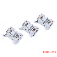 DONGLIONG สปริงกด PT-2.5,บล็อกเทอร์มินัลราง Din 10ชิ้นไม่ต้องขัน