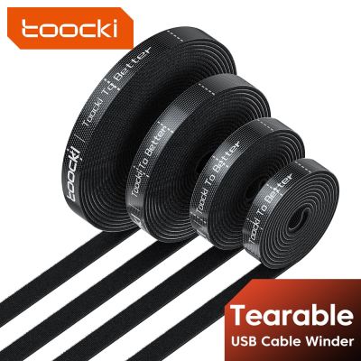 Toocki Tearable Cable Organiser Cable Winder Tape Protector Mouse Wire Earphone Cable Organizer Ties Protector Cable Management Adhesives Tape