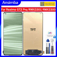 Ansimba TFT สีดำ6.7นิ้วสำหรับ OPPO Realme GT2 Pro RMX3301เปลี่ยนชิ้นส่วนจอสัมผัสแอลซีดีของเครื่องแปลงดิจิทัล RMX3300