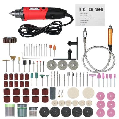 Multi-functional Professional Electric Grinder Set 6-Speed Variable Speed Electric Drill Grinding Rotary Tool with 150pcs Accessories for Milling Polishing Drilling Engraving AC220V
