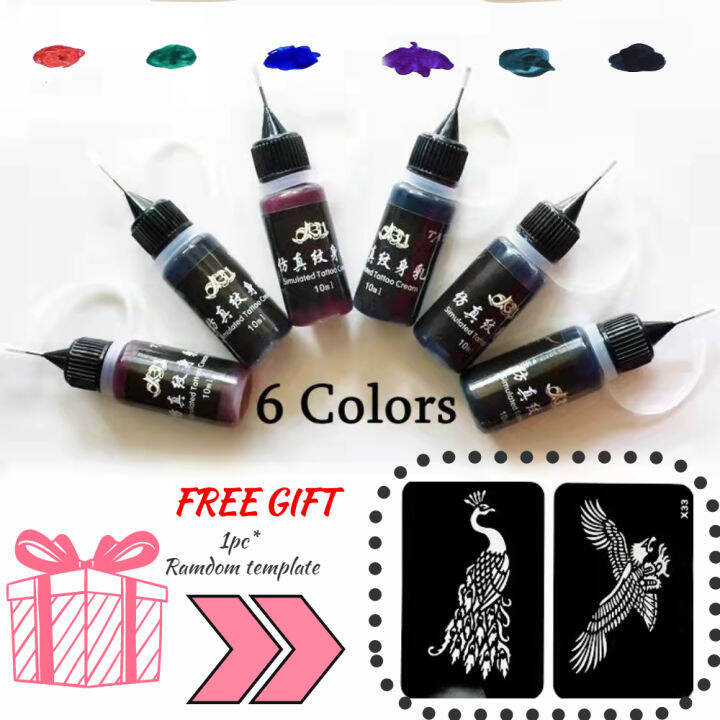 🔥【Promotion】1 Set Temporary Tattoo Body Paint Kit Temporary Tattoo Kit