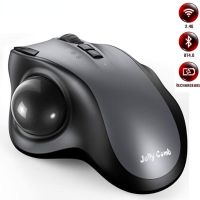 ZZOOI Vogek 2.4G USB Trackball Mouse Bluetooth Wireless Mouse Rechargeable Ergonomic Mice For Mac PC Gamer 2400DPI Gaming Mous