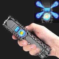 2000LM Flashlight Ultra Powerful Rechargable Tactical LED P90 Flashlight Power Bank Torch Light Zoom 2000M Long Range Outdoor Rechargeable  Flashlight