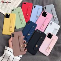 【Great. Cell phone case】สายรัดข้อมือสายคล้องมือซิลิโคนสำหรับ Iphone 13 12 MINI 11 Pro XS Max XR X 8 7 6วินาที6บวก SE 5 5วินาทีผู้ถือยืน Soft TPU ปก