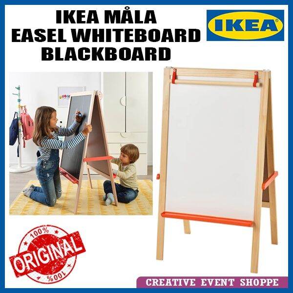 IKEA MALA MÅLA Easel Softwood Whiteboard Blackboard Chalks Pen Drawing