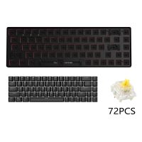 TESTER68 Customized Mechanical Keyboard+Yellow Axis+Keycap Kit Hot Swap 2.4G Dual Mode Bluetooth Wireless Keyboard