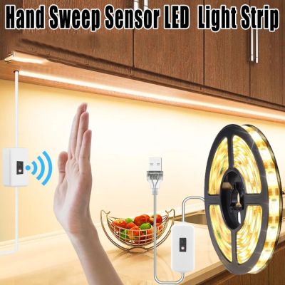 5M USB LED Strip Lights Motion Led Light Tape TV Backlight Kitchen LED Strip Hand Sweep Waving ON OFF Sensor Cabinet Diode Light LED Strip Lighting