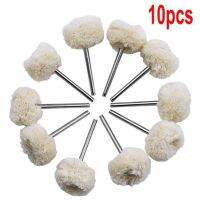 10pcs 1 Inch Wool Polishing Brush Dremel Accessories Grinding Buffing Pads Wheel Grinder Head Drill Rotary Tool Accessories Cleaning Tools