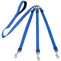 3 In 1 Durable Nylon Dog Leash with Padded Handle Three- Way Pet Leash Adjustable Detachable Lead for Small Medium Large Dogs Collars