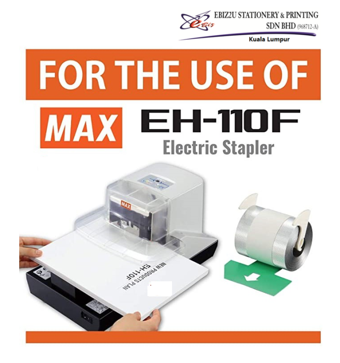 MAX Electric Stapler EH110F 110 Sheets alat pengokot, kawat, stapler