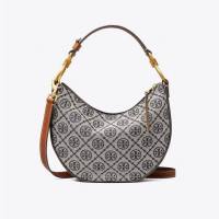 HOT ”Foreign Tory Burch-Trade Classic Monogram Jacquard Underarm Bag Half-Round Bag Hand-Held Single Shoulder Messenger Women S Bag.กระเป๋า