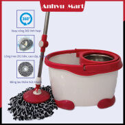 Bộ thùng lau nhà kitty 360 độ trọn bộ inox  1 thùng, 1 cây, 1 bông lau