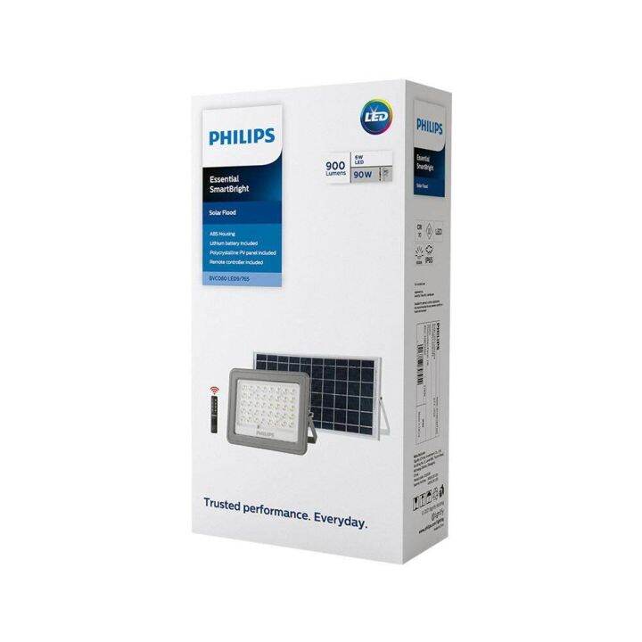 โคมไฟโซล่าเซล-philips-smartbright-solar-flood-light-bvc080-พร้อมแผงโซลาร์และรีโมทควบคุม-โซล่าเซล