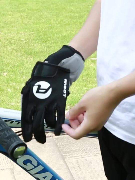 Kyncilor กีฬากลางแจ้งชายและหญิงออกกำลังกายกันลื่นขี่จักรยานเต็มนิ้วถุง ...