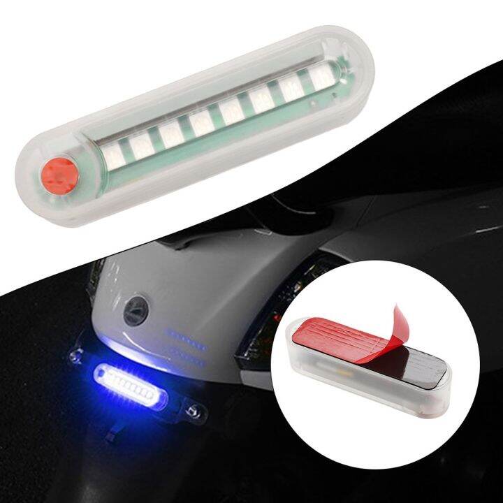 Motorcycle LED Solar Strobe Light Car Decorative Light Antirearend