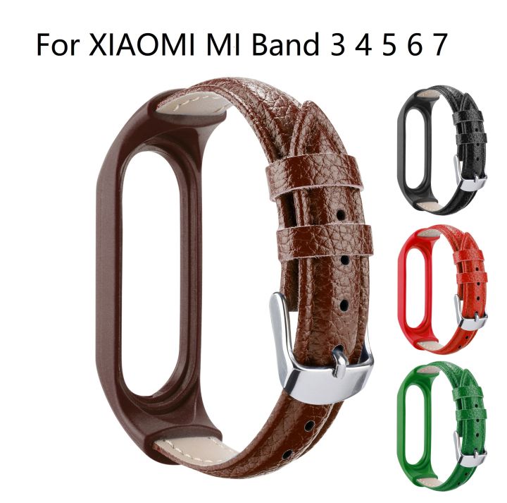 สร้อยข้อมือสำหรับสาย-xiaomi-mi-7-6-5-4สายหนังสำรอง-miband-สายรัดข้อมือ6-4สาย-band5สำหรับ-amazfit-สายรัด-xiaomi-mi