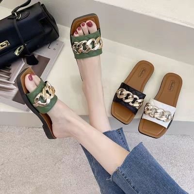 Web celebrity cool slippers to wear fashionable joker 2022 new summer thick bottom soft bottom antiskid han edition slippers female students