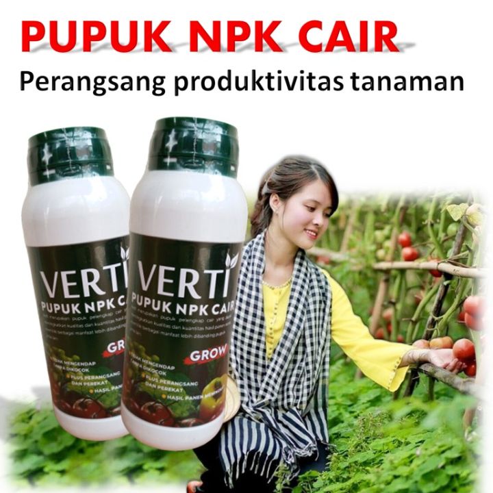 Pupuk Npk Cair Pupuk Pelengkap Cair Obat Penyubur Padi Sawah Verti Grow Ml Pupuk Cair