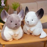 TESDFD โซฟาของขวัญสำหรับเด็ก Plushy ตกแต่งบ้าน Chinchillas หมอนนุ่มตุ๊กตาของเล่นสัตว์ยัดไส้ของเล่นหนูแฮมสเตอร์ของเล่นตุ๊กตาตุ๊กตาผ้ากำมะหยี่ชินชิลล่า