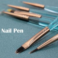 1Pc Nail Brush Acrylic Liquid Powder Carving Crystal UV Gel Extension Painting Brush Lines Liner Drawing Pen Manicure Nail Tool