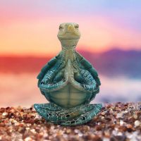 Sea Turtle Figurine Peacefulness Meditating Sea Turtle Statue Decorations for Buddha Zen Yoga Frog Decoration Crafts Home Decor