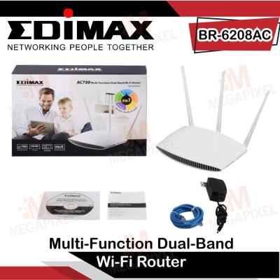 ( สินค้าตัวโชว์ ขอดูภาพสินค้าก่อนทำการสั่งซื้อ ) Edimax AC750 Multi-Function Dual-Band Wi-Fi Router รุ่น BR-6208AC