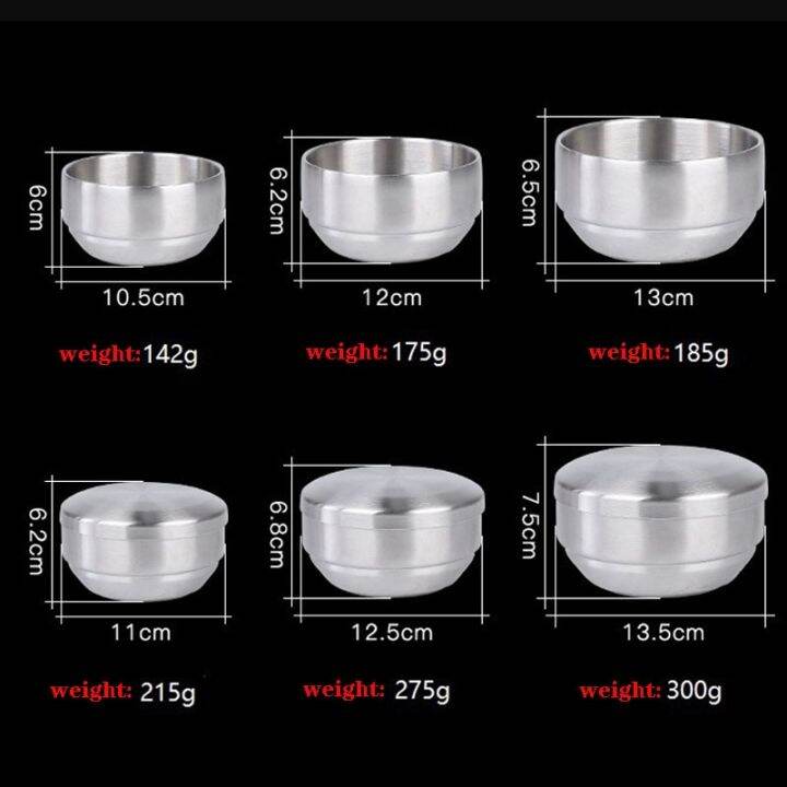 304-korean-stainless-steel-double-rice-bowl-with-lid-soup-bowl-steamed-rice-bowl-anti-scalding-child-small-bowl-korean-cuisine