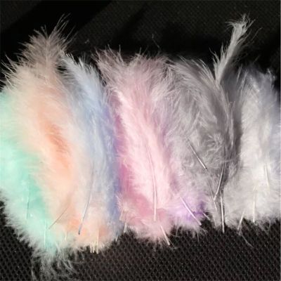 Plumes 50pcs 4-6 Inches 10-15cm Turkey Marabou Feather Fluffy Wedding Jewelry Accessories Feathers