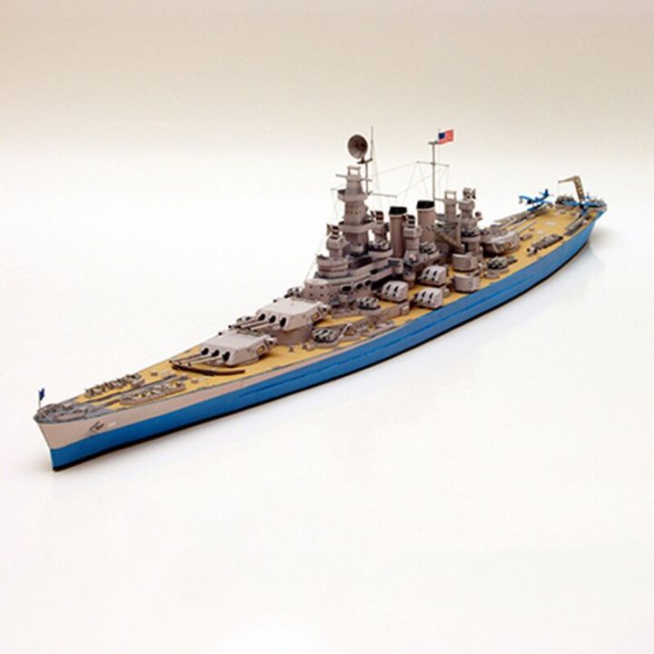 1:400 U.S. North Carolina Class Battleship DIY 3D Paper Card Model ...