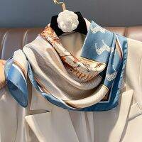 【CC】☞✙  Fashion Hair Scarf for Headband Silk Scarves Wrist Wrap Shawls Design Bandana Foulard 2023