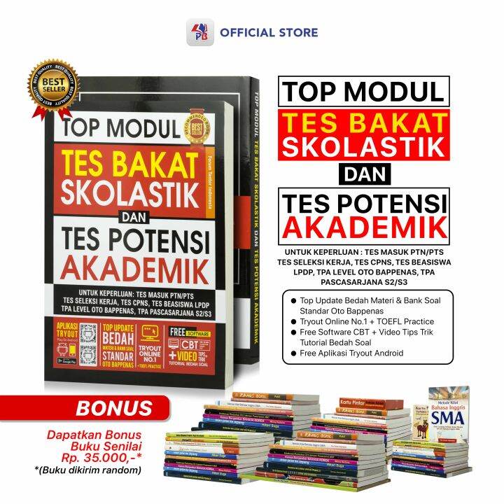 Buku Top Modul Tes Bakat Skolastik Tes Potensi Akademik Top No