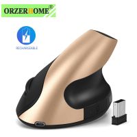 ORZERHOME Vertical Mouse 2.4GHz Wireless Rechargeable With USB Cable 1600DPI Gaming Mice for Computer Laptop Gamer Optical Mouse Basic Mice