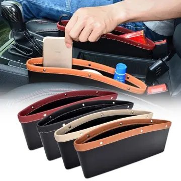 Car Seat Organizer Crevice Storage Box Car Organizer Gap Slit Filler Holder  For Wallet Phone Slit Pocket Auto Car Accessories