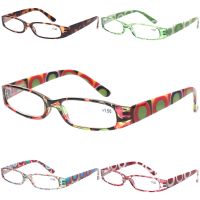 Henotin Reading Glasses Spring Hinge Women 39;s with Pattern Print Decorative Eyeglasses HD Prescription Eyewear 0 600