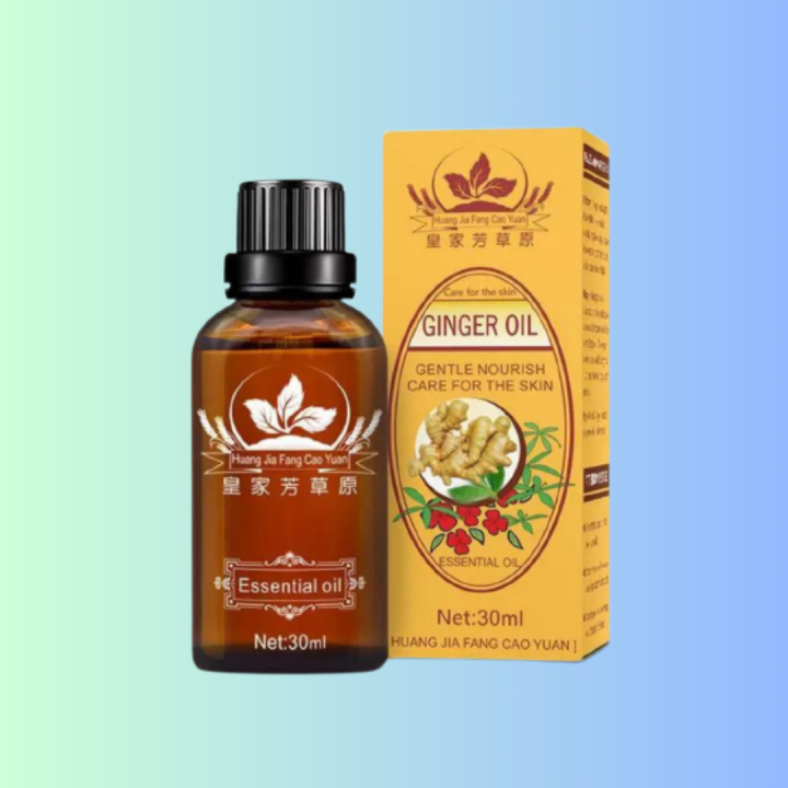 Ginger Oil for Lymphatic Drainage, Vamotto Ginger Essential Oil for