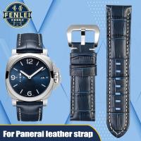 Gelang jam tahan air kualitas tinggi untuk Panerai PAM688 441/1313 Aksesori tali jam tangan biru pria kulit sapi 22MM 24mm 26mm