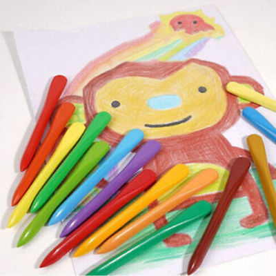 BOKALI ชุดวาดรูปสีออร์แกนิกสำหรับเด็ก6สี/12สี/24สี/36สีเทียนสีเทียนสีสดใสไม่เป็นพิษ