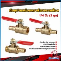 Blumey วาล์วเปิด ปิด ท่ออุปกรณ์บอลวาล์วทองเหลือง มินิบอลวาวล์ 1/4นิ้ว 8 มม.  pneumatic ball valve