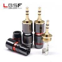 4pcs/2pairs Monster gold-plated 3.5mm headphone plug dual channel connector audio cable plug 3.5 male plug self-locking line