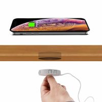 10W Qi Wireless Charger for iPhone 8 Plus XR X XS Samsung S7 Edge S8 S9 Note 8 Furniture Office Table Desk Mounted Charging base