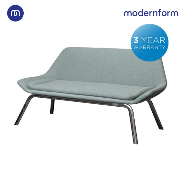 modernform-โซฟาโมเดอร์น-รุ่น-bd-f9193-2-ที่นั่ง-เบาะสีเทา-ขาโครม-รับประกันนาน-3-ปี