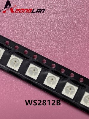 [Hot K] 100PCS WS2812B (4Pins) 5050 SMD WS2812สามารถระบุที่อยู่รายบุคคลได้ดิจิตอลชิปแอลอีดีอาร์จีบี5V WS2812B Ws2812b 2812 LED ชิป IC SMD