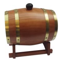 3L Wooden Vintage Wood Barrel Timber Wine for Beer Whiskey Rum Brewing Port Hotel Restaurant Decorative Barrel Exhibition Display