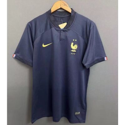 เสื้อกีฬาแขนสั้น ลายทีมชาติฟุตบอล World Cup France Home Jersey 22-23 ไซซ์ S-XXL AAA