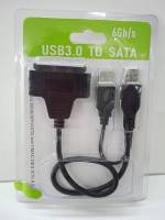 CABLE SATA HDD USB 2.0 สายต่อกล่องฮาร์ดดิส ใช้ต่อกับฮาร์ดดิสแบบเปือย สายหนาเส้นใหญ่ สัญญานดีได้มาตราฐาน มีความแข็งแรงทนทาน